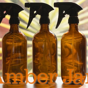 3 x 500ml Amber Glass Bottle Quality General Purpose Trigger Spray