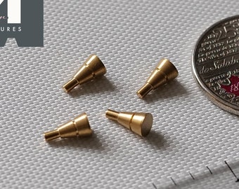 Dollhouse Miniature Round Cabinet Pulls Dresser Knobs Drawer Pulls Door Knobs Brass Copper 4 Piece Pack D040