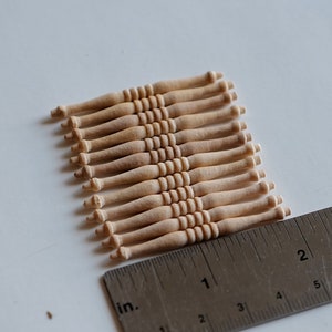1:12 Dollhouse Miniature Handrail Spindles Staircase Stair Legs Stairway Unpainted Unfinished Table Legs Set of 12 , 1-7/8" Long J023