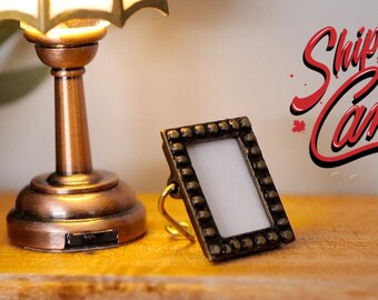 Miniatura In Metallo Vintage Per Casa Delle Bambole - Portafoto In Stile 1/12