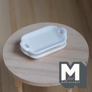 Dollhouse Materials Serviertablett 2-1 / 16 Zoll lang (Resin) 2-1 / 16 Zoll lang (Resin) F053