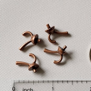 Dollhouse Supplies Hat and Coat Wall Hooks 1:12 Scale Miniature Metal Hooks Set of 4 - D040