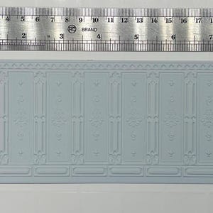 Dollhouse Wainscot Panel Beadboard Panel 1:12 Scale Wall Decoration Panel 8-1/4 inch long (foamboard) (white) -