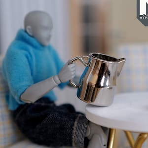Dollhouse Supplies Jug , 1:12 Scale Miniature Metal Jug , Miniature Pitcher , Dollhouse Supplies Ewer - A008