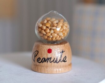 Dollhouse Supplies Peanuts Container 1:12 Scale Miniature Peanuts Jar - E034