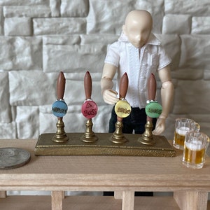 1:12 Miniature Craft Beer Tap Tower , Beer Pump Handles , Beer Tap Columns , Draft Tower , Draught Tower , Tap Stand , Faucet Tower - F063