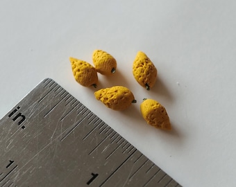 Miniature Rotten Mangoes 1:12 Scale Dollhouse Supplies Fruit Ripe Mangos Set of 5 - E031