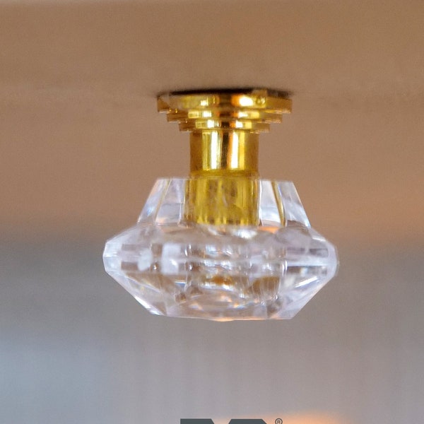 Dollhouse Ceiling Light 1:12 Scale Miniature Metal Ceiling Lamp (non-working) - WS6C