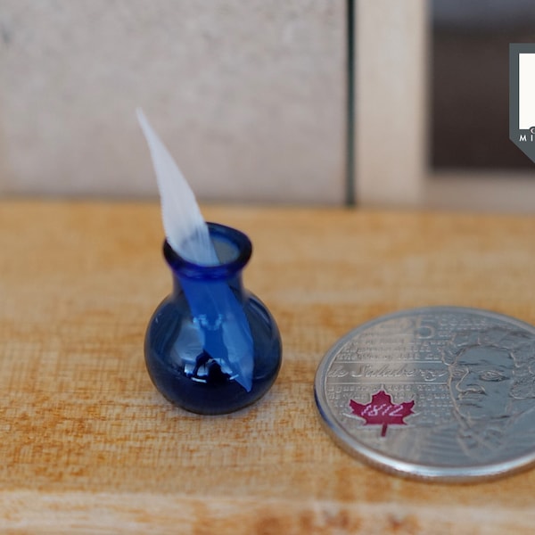 Miniature Inkwell and Quill Etsy