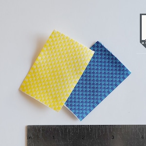Miniature Checked Tea Towels , Miniature Serviette , 1:12 Scale Napkin , Table Napkin Set of 2 - F064