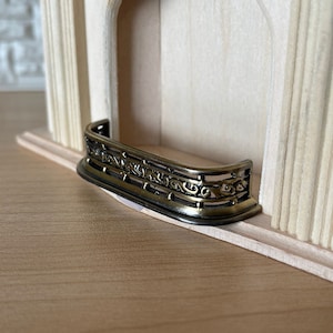 1:12 Dollhouse Supplies Miniature Fireplace Fender , Dollhouse Fire Curb, Fire Guard , Spark shield , Curved Fire Screen - F019