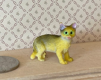 Casa Delle Bambole In Miniatura Pittura Bambina E Gatto Scala 1:12 - Italia - Foto 2