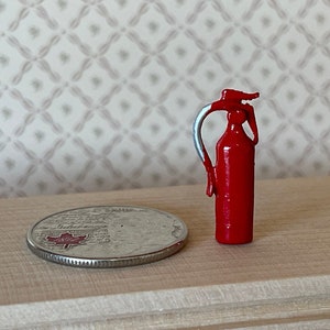 Miniature Small Size Red Fire Extinguisher 1:12 Scale Dollhouse Supplies Fire Extinguisher - H035