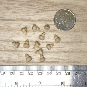 1:12 Scale Miniature Unpainted Turned Wood Beehive Knobs, Set of 12, 1/4 inch tall, DIY Dollhouse Supply