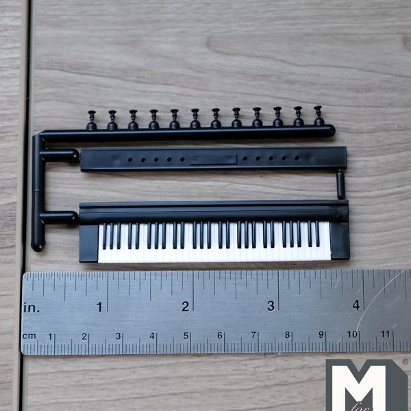 1:12 Scale Miniature Key Organ Keyboard with Pulls (self assemble required) from Chrysnbon - C060