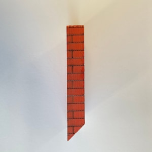 1:12 Dockhustillbehör Trä, tegel, sidotak, skorsten, miniatyrskorsten, gör-det-själv miniatyrskorsten - 5,8 cm (B) x 8,3 cm (H) - J045