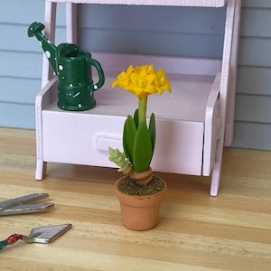 1:12 Miniature Clay Planter Pot , Miniature Potted Flowers , Dollhouse Potted Flowers , Dollhouse Flowers , Miniature Flowers - H039
