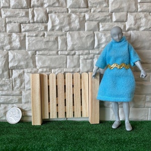 Dollhouse Supplies Garden Gate , Unfinished Miniature Garden Gate Door , 1:12 Scale Fence Door - I044