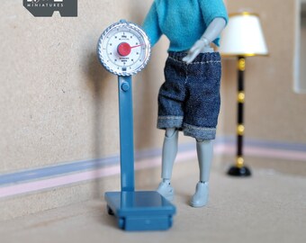 1/12 Scale Miniature Test Tube & Balance Scale - Dollhouse Lab Accessories For Science Room Decor, Metal & Glass Details