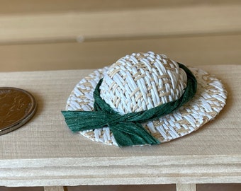 Miniature Straw Hat 1:12 Scale Hat (made from rope) - H026