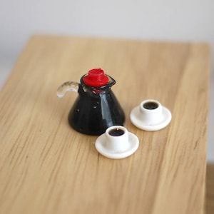 1:12 Dollhouse Miniature Coffee Pot and Mugs Set of 3 - B028