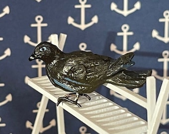 Miniature Black Crow 1:12 Scale Animal Bird - H046