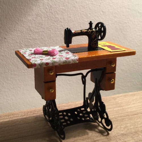 Dollhouse Sewing Machine Dolls House Miniature Machine Etsy