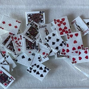 1:12 Miniatur Spielkarten Puppenhaus Minikarten Blackjack 1 Miniatur - G072