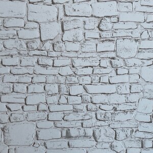 VOLLMER HO scale ~ 'CUT STONE' EMBOSSED decor sheet ~ # 46035 suit model train 4026602460352
