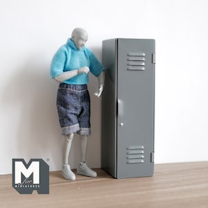 1:12 Scale Miniature Cube Locker , Work Place Locker , Storage Locker , Locker Cabinet (metal) - K025