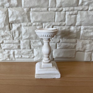Dockhustillbehör Fågelbadsfontän, Miniatyrpiedestalfontän, Skala 1:12 Fyrkantig fontän (gjuten harts) - B061 bild 3