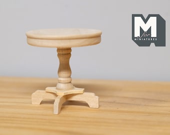 Poppenhuisbenodigdheden miniatuur bijzettafeltje, onafgewerkte salontafel woonkamertafel 1 miniatuur salontafel schaal 12 - H042
