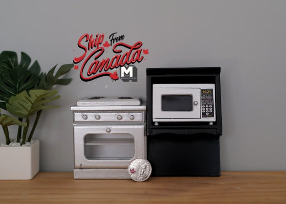 Stove and shop microwave set