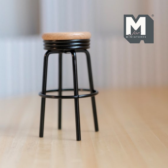 Dollhouse Metal Bar Stool 1 12 Scale Miniature Counter Height Chair D025 Etsy UK