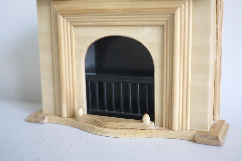 Dollhouse wood fireplace dolls house 1 12th scale miniature furniture