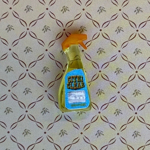 1:12 Dollhouse Supplies Miniature Spray Bottle Cleaner Citri Clear Glass Cleaner F043