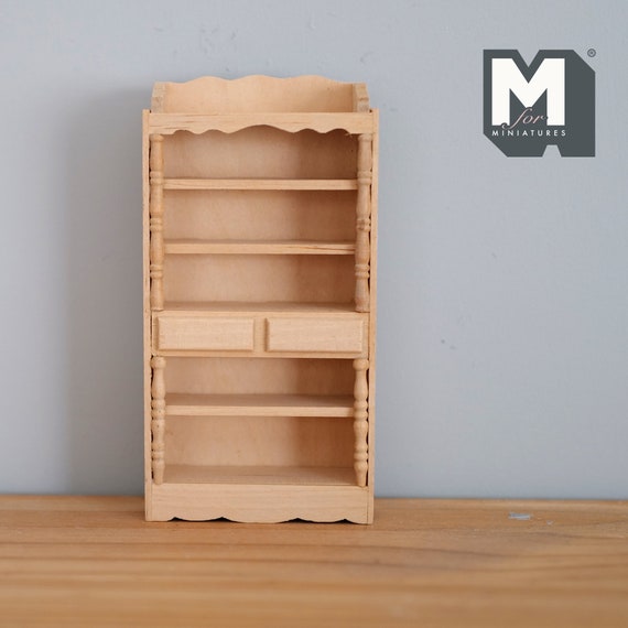 Odoria Casa Delle Bambole Vetrina Miniatura: 1/12 Scala Armadio Con Specchio Per Soggiorno Sala Da Pranzo - Mini Mobili In Legno Vintage Marrone - Foto 5