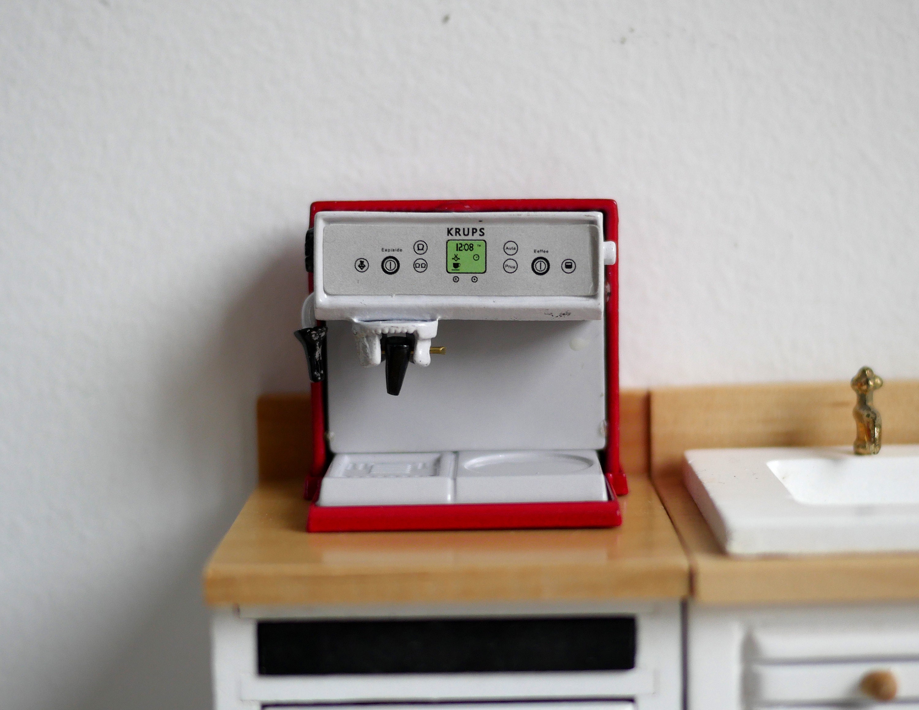 ドールハウス用品 ミニチュアコーヒーマシン 金属製コーヒーメーカー