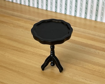 1:12 miniatuur salontafel met taartkorst, miniatuur salontafel, miniatuur bijzettafeltje, ronde tafel poppenhuisbenodigdheden - I009