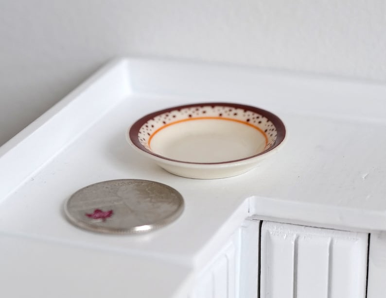 112 Dollhouse Miniature Plate / Dollhouse Bowl / Salad Bowl A020
