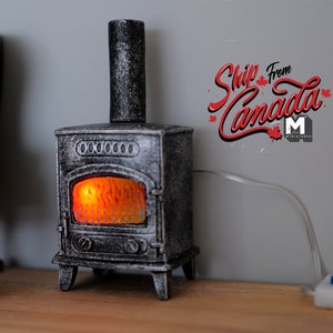 Dollhouse Miniature wood fireplace with LED light dolls house 1 12th scale miniature furniture - K026