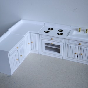 1/12 Dollhouse Miniature Luxury Cabinet Mop Kit Kitchen Dining Room Decor 