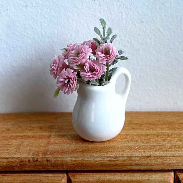 Maison de poupée miniature fleurs dans un vase décoration de salon maison de poupée 1 miniature à l'échelle 12 - H039