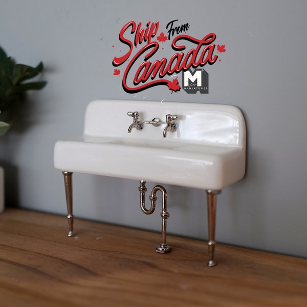 1:12 Dollhouse Miniature Kitchen / Bathroom Sink (self assemble)