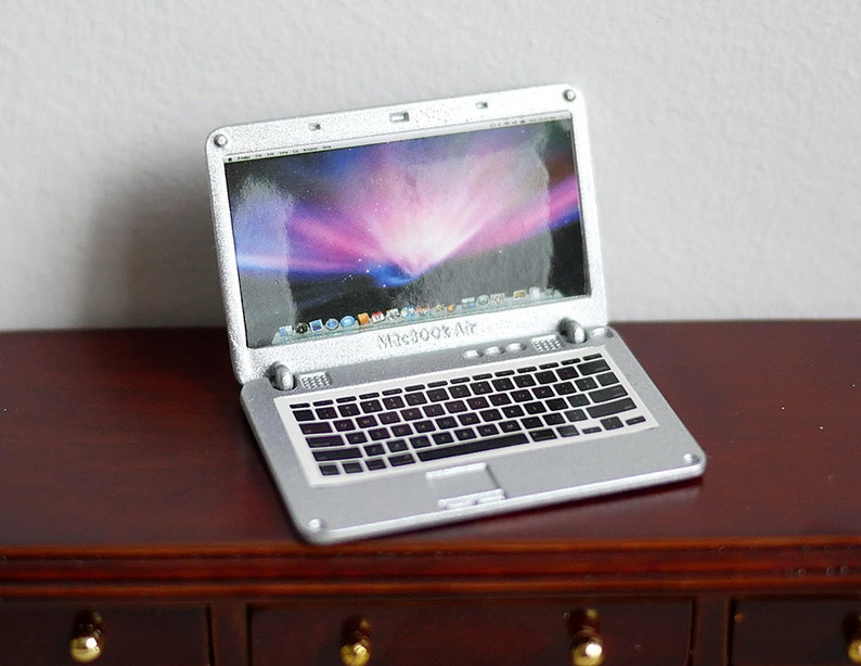 Computadora Laptop miniatura Casa Muñeca Miniatura