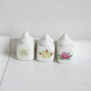 1:12 Dollhouse miniature kitchen container set of 3