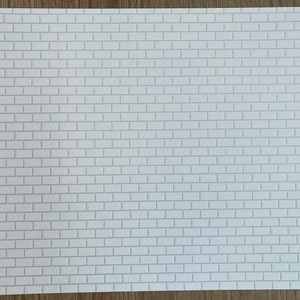 Embossed Dollhouse Supplies Wallpaper Subway Tile , Metro Tile with Light Grout 16&quot; x 11-5/8&quot;