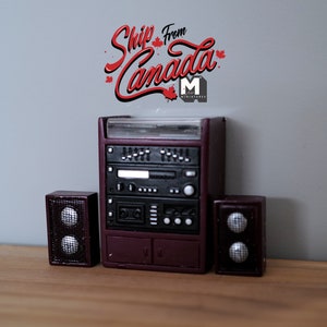 1:12th Scale Dollhouse Miniature Stereo With Speaker Set of 3 - Etsy