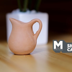 1:12 Dollhouse Supplies Miniature Clay Pottery Art Jug, Miniature Flowerpot Dollhouse Supplies Miniature Art Jug - B089