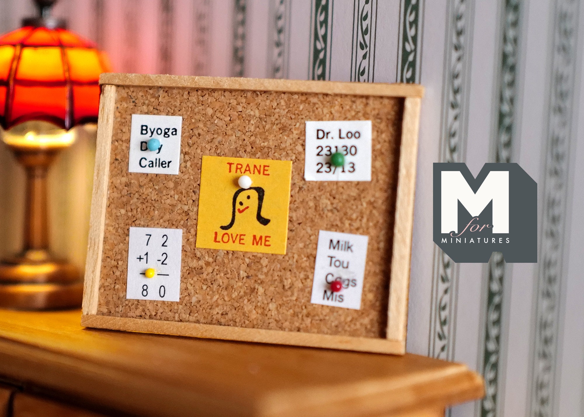 Miniature Corkboard for Dollhouse Mini Bulletin Board Dollhouse
